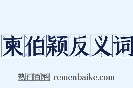 柬伯颖反义词是什么意思的图片
